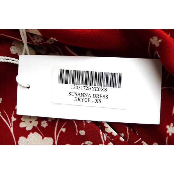 REFORMATION Susanna Midi Wrap Dress Bryce Floral Print Sustainable XS NWT $248 - Picture 7 of 10